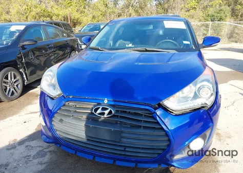 2013 Hyundai Veloster Turbo W/Black from USA, damaged, VIN KMHTC6AE1DU115668